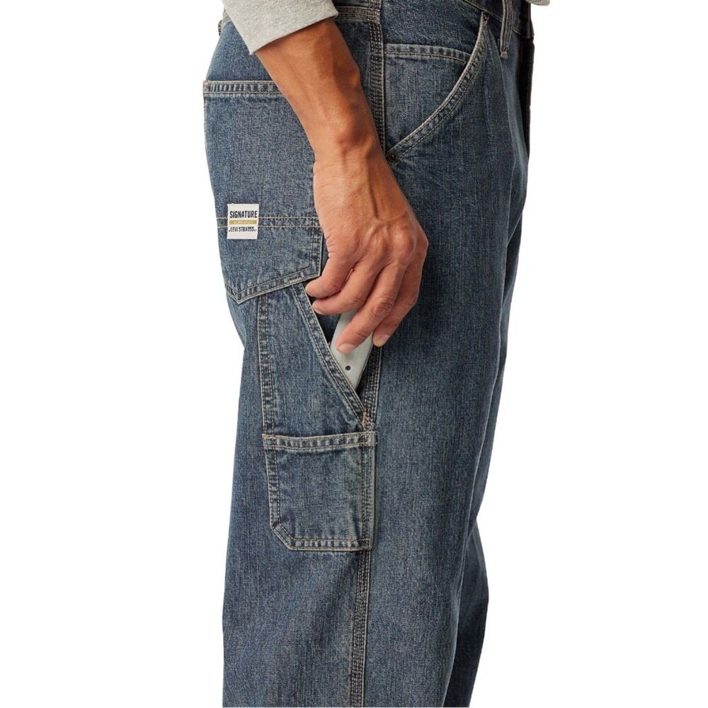 Levi Strauss Signature Men's and Big and Tall Carpenter Jeans 44x30